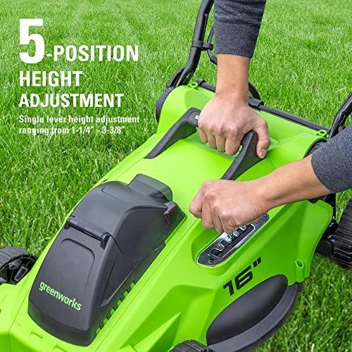 Henx 16 in. 40V Cordless Electric Brushless Hand Push Lawn Mower, Charger  and Battery Included, Multicolor at Tractor Supply Co.