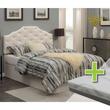 Cross Sell Image Alt - Dawson Queen Headboard with 8" Tight Top Firm Mattress 9" Foundation & Protectors