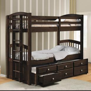 Dormitorio juvenil: cama litera con armario de 2 puertas y 3 cajones -  Luddo 24 - Don Baraton: tienda de sofás, colchones y muebles