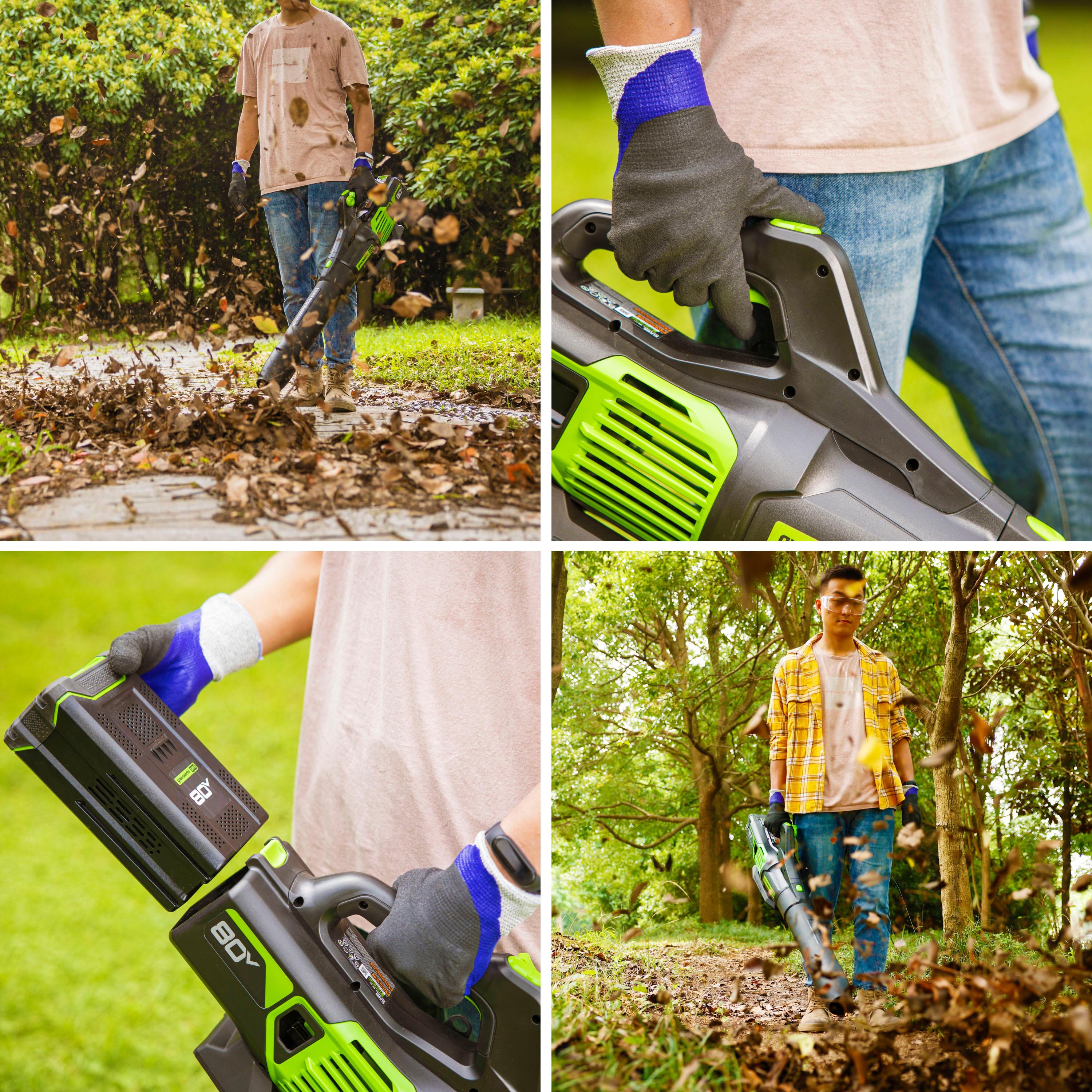 Rent to Own Greenworks 80V 21” Lawn Mower, 13” String Trimmer, and