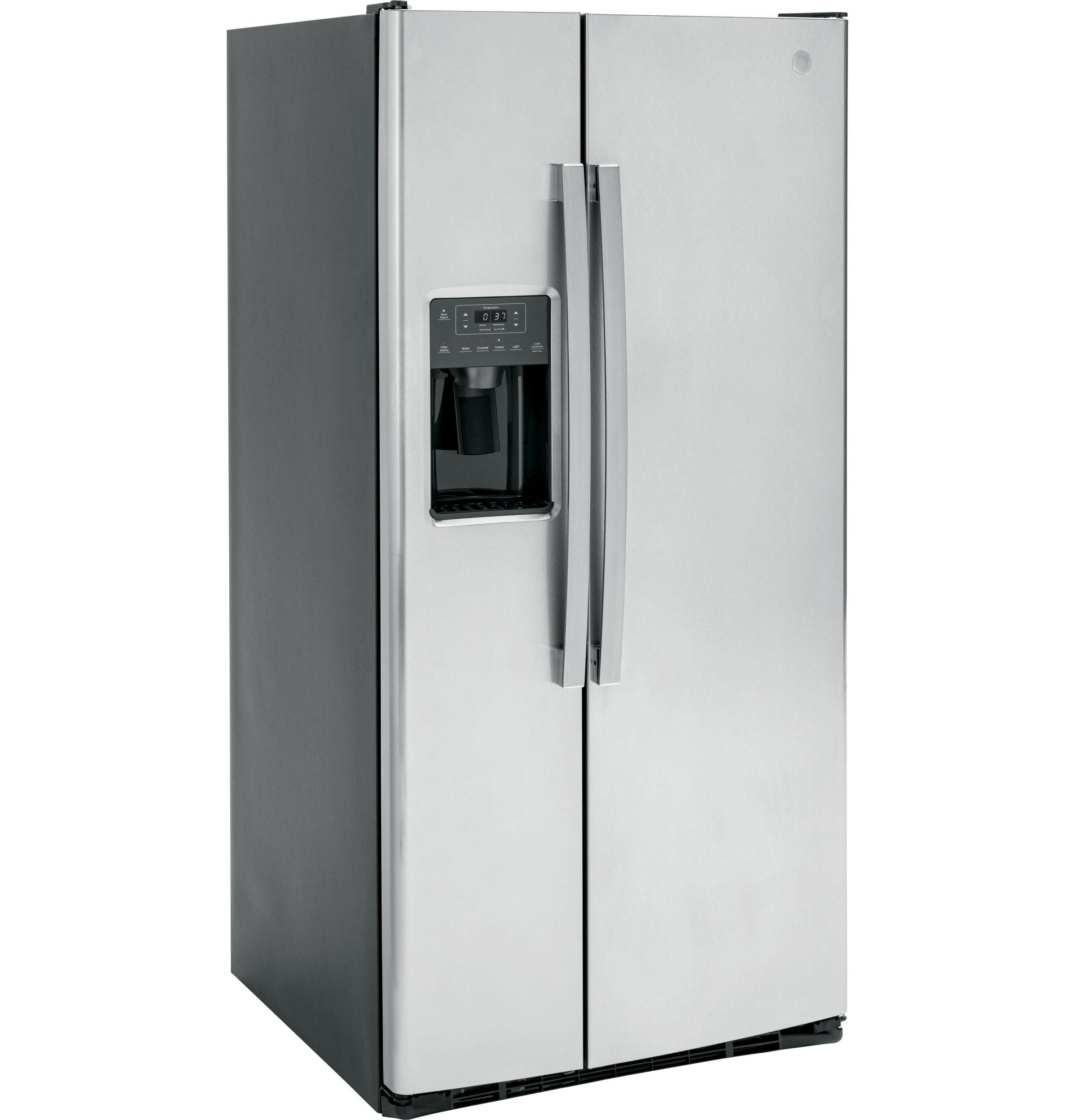 【Aaron】冷蔵庫 Rent to Own GE 23 Cu. Ft. SXS Refrigerator -Stainless at Aaron's