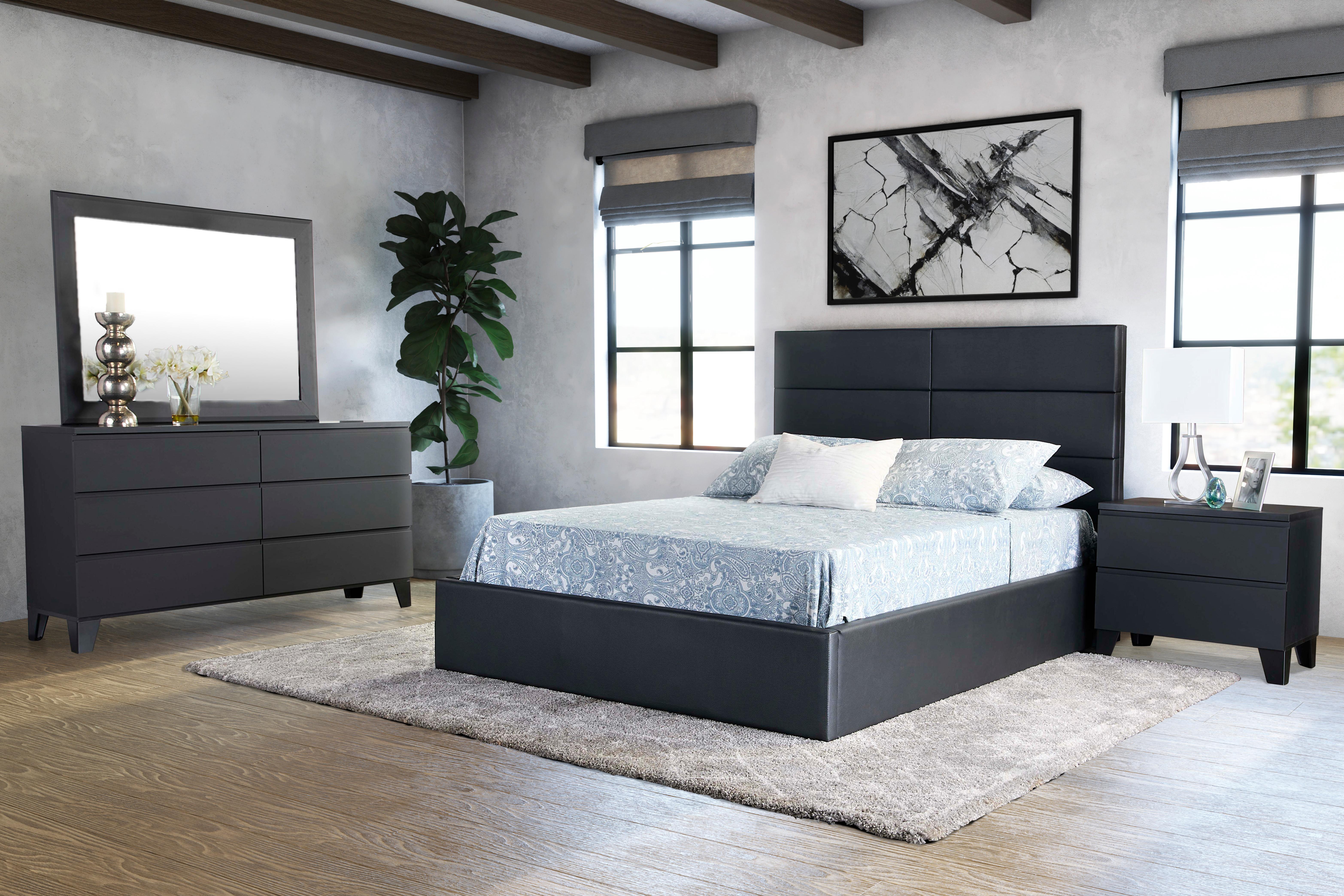 Rent to Own Ideaitalia 6 - Piece Metrica Queen Bedroom Set with 9.5 ...