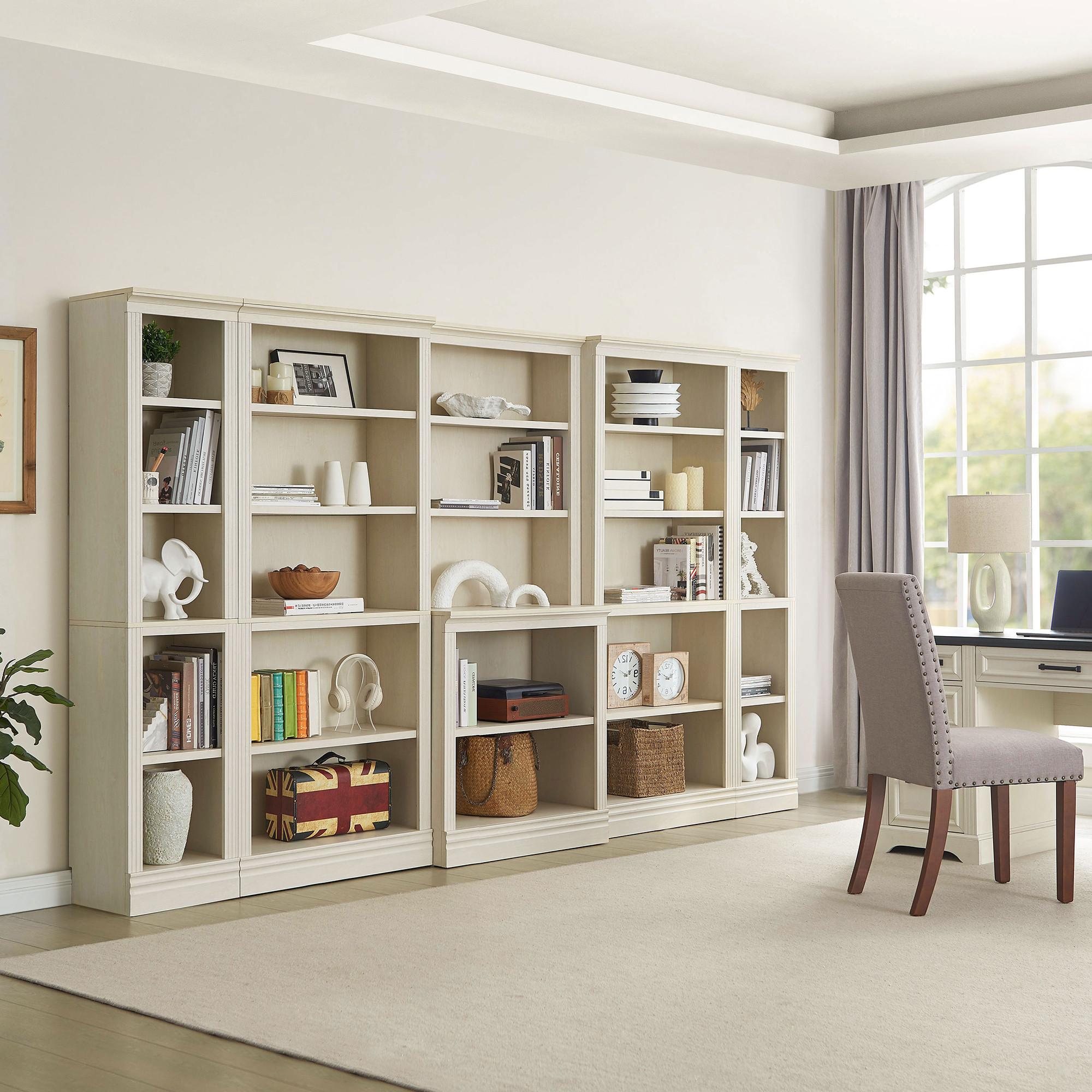 Rent to Own Living Essentials 5 - Piece Halston Bookcase - Cream at ...