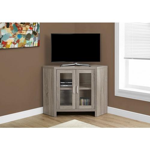 42" TV Stand w/ Glass Cabinet Doors