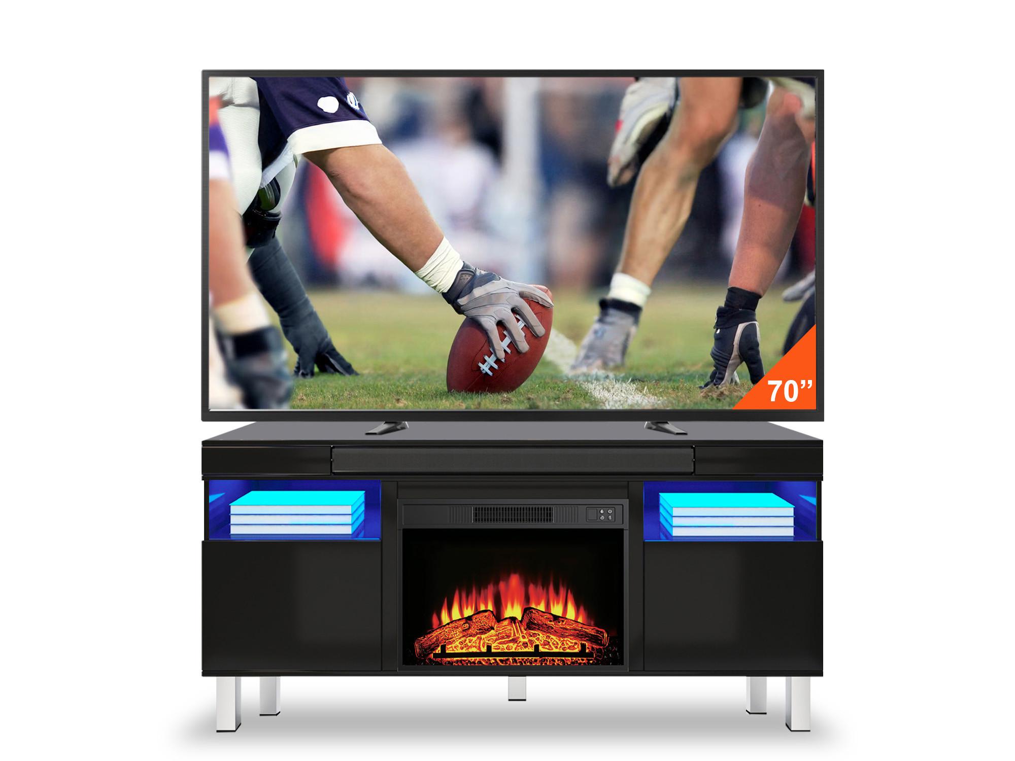 Rent to Own Technical Pro Blaze Box Fireplace TV Stand for 60-70