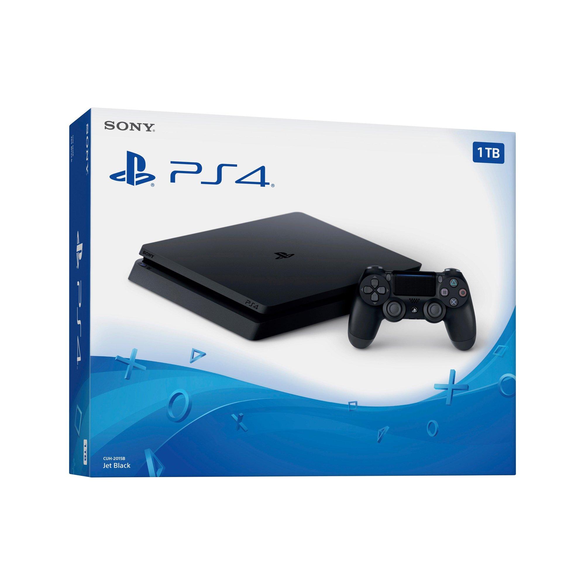 sony playstation slim 1tb system with additional dualshock 4 controller
