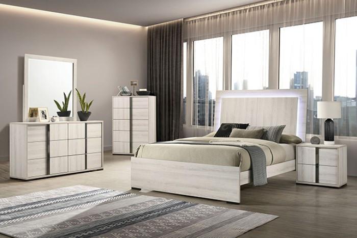 Rent to Own Living Essentials Horten Queen Bed w/ Nightstand, Dresser, &  Mirror - Whitewash Gray at Aaron's today!