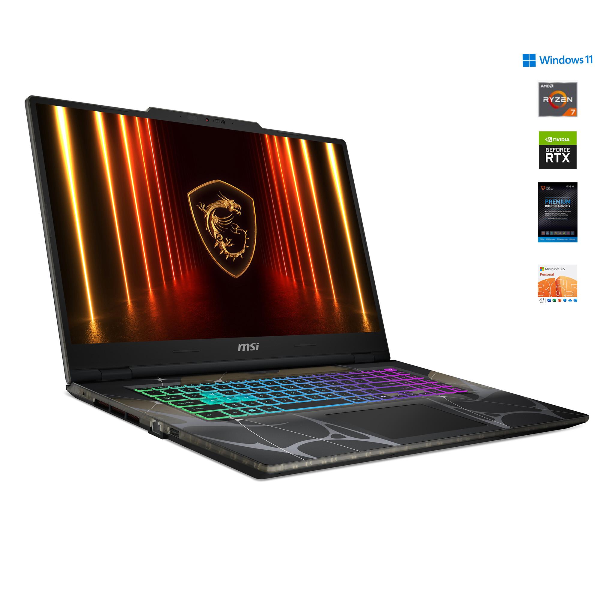 Rent to Own MSI 17.3”, Ryzen 7, 16GB, 1TB SSD, RTX 5050 Gaming