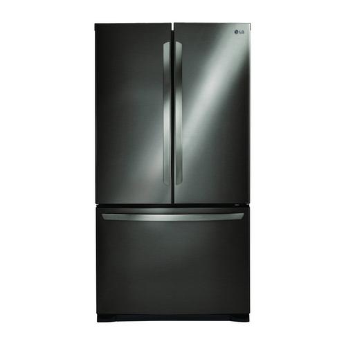 Rent To Own Lg Appliances 25 4 Cu Ft 3 Door French Door Refrigerator W Ice Maker Black Stainless At Aaron S Today