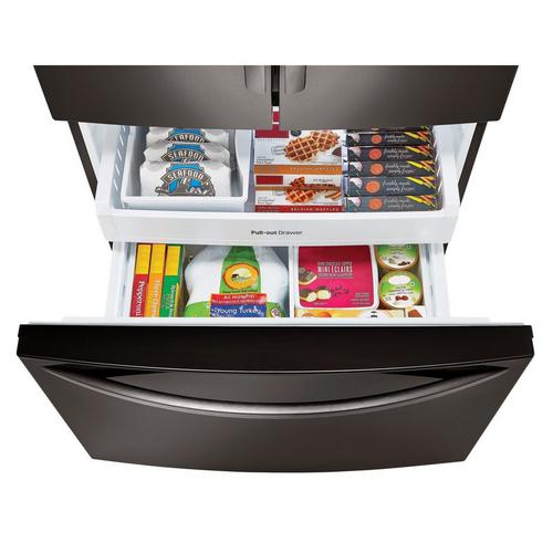 Rent To Own Lg Appliances 25 4 Cu Ft 3 Door French Door Refrigerator W Ice Maker Black Stainless At Aaron S Today