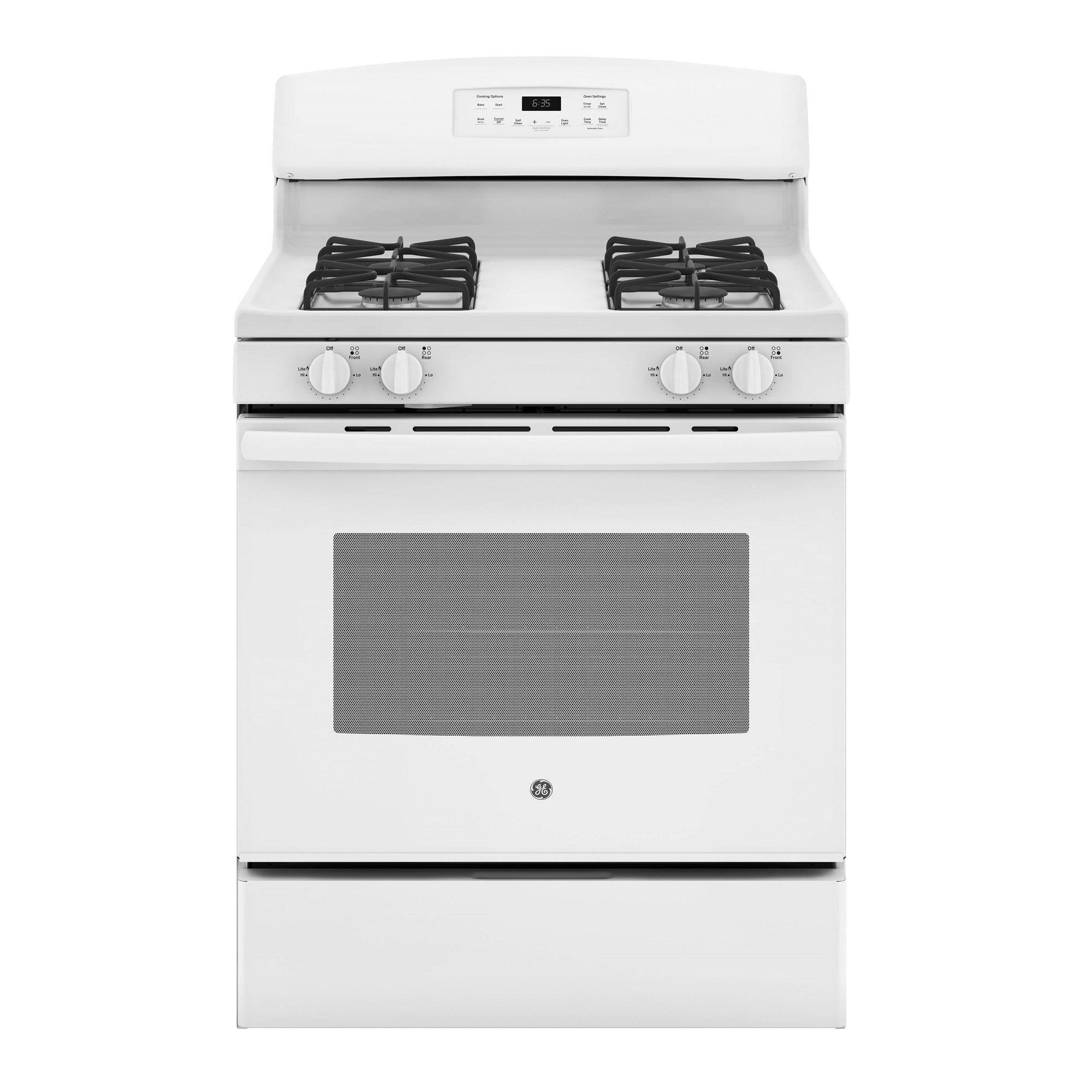 Rent To Own Ge Appliances 5 0 Cu Ft Self Cleaning Gas Range White At Aaron S Today