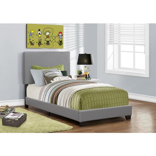 Contemporary Twin Size Upholstered Low Profile Bed
