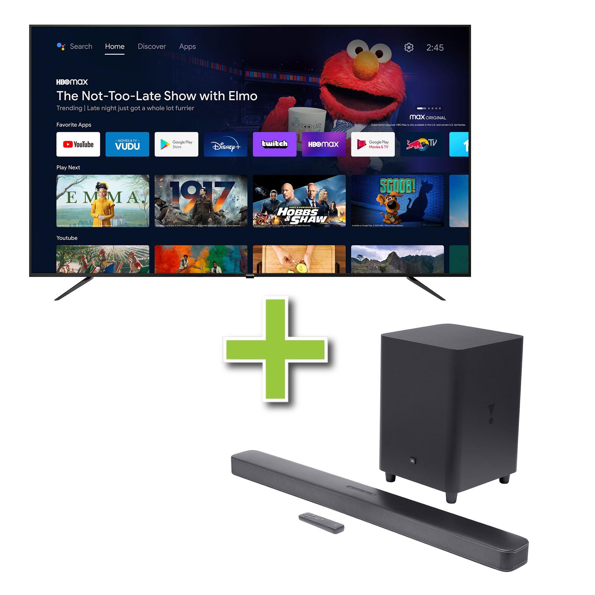 Rent to Own Philips 75" Philips Ultra HD Smart TV & JBL 5.1ch w/ Subwoofer at Aaron's