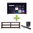 Cross Sell Image Alt - 75" Element TV w/ Soundbar & TV Stand