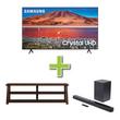 Cross Sell Image Alt - 75" Samsung TV w/ Soundbar & TV Stand