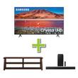 Cross Sell Image Alt - 75" Samsung TV w/ Soundbar & TV Stand