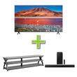 Cross Sell Image Alt - 85" Samsung TV w/ Soundbar & TV Stand