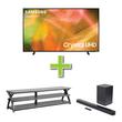 Cross Sell Image Alt - 85" Samsung TV w/ Soundbar & TV Stand