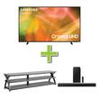 Cross Sell Image Alt - 85" Samsung TV w/ Soundbar & TV Stand