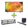 Cross Sell Image Alt - 85" Samsung TV w/ Soundbar & TV Stand