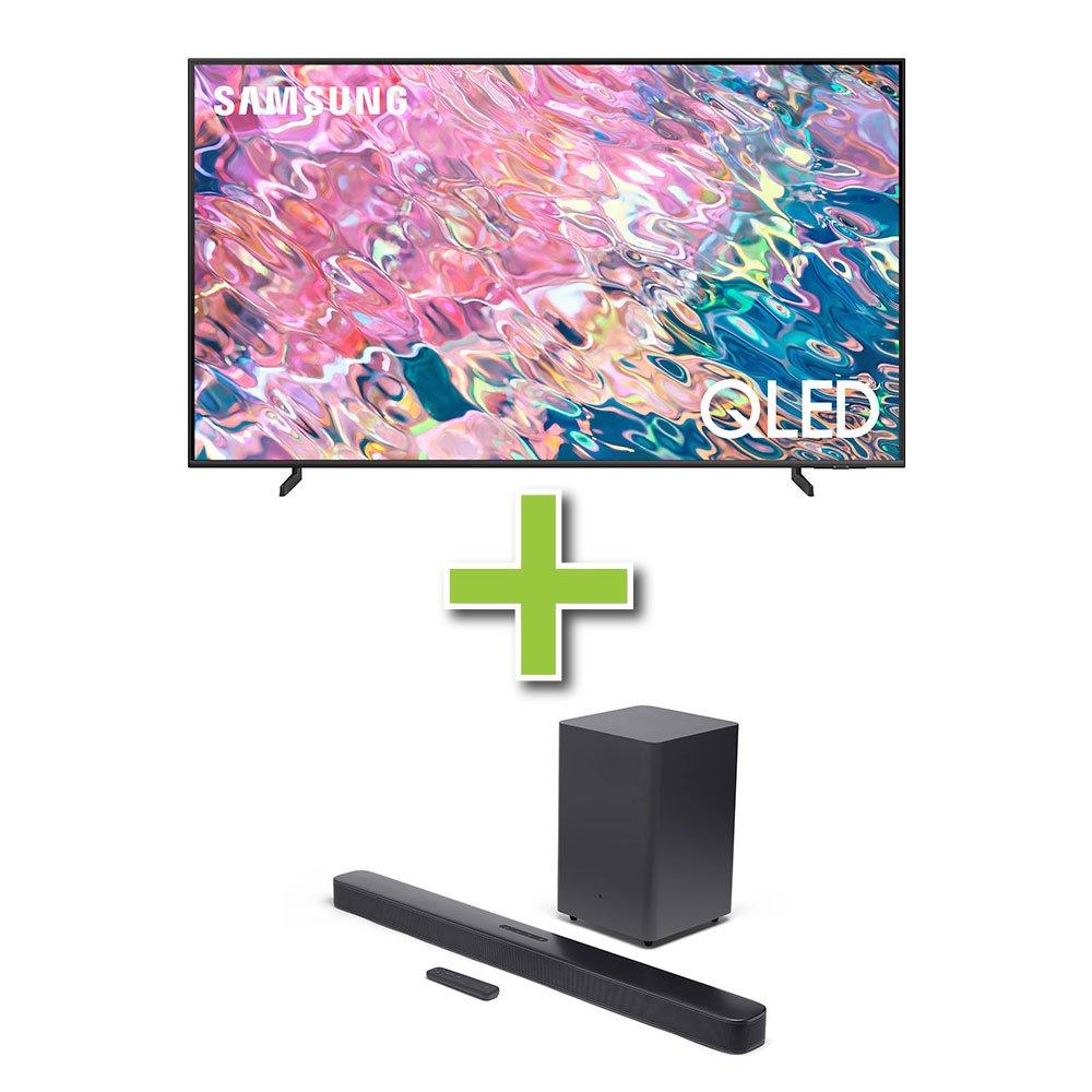 Rent to Own Samsung 65 Samsung QLED 4K Ultra HD Smart TV & JBL 2.1  Soundbar at Aaron's today!