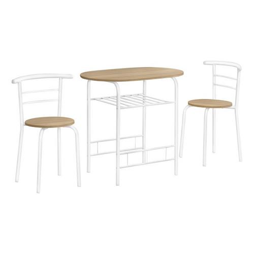 Rent to Own Monarch 3 Piece Oval Dining Set Natural at Aaron s