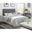 Cross Sell Image Alt - Bergen Queen Headboard with 8" Tight Top Firm Mattress 9" Foundation & Protectors