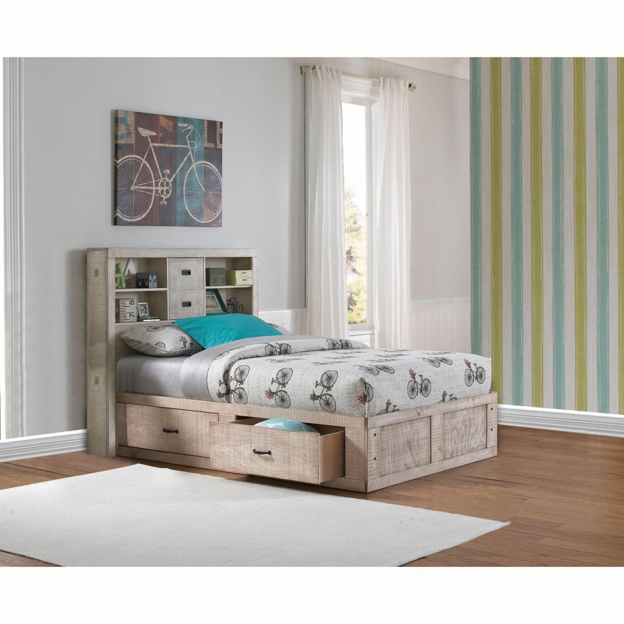 Rent To Own Oak Furniture West 6 Piece Captain S Youth Full Size Bed Mattress Set At ron S Today