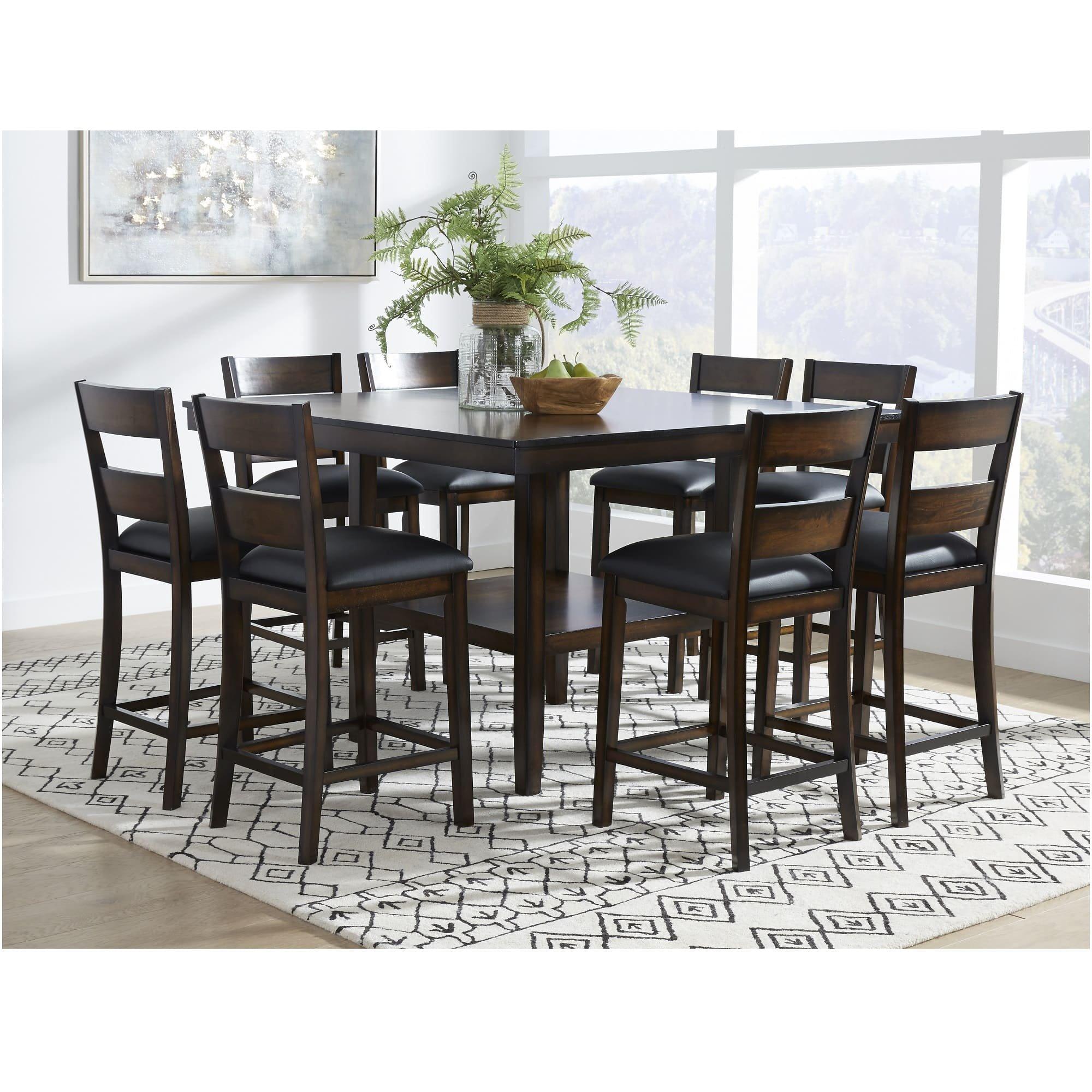 Rent To Own Standard 9 Piece Delaney Counter Height Dining