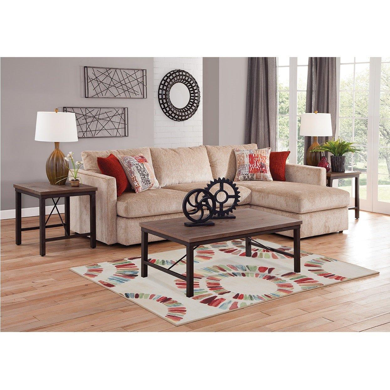 Rent To Own Woodhaven 7 Piece Cassie Chaise Sofa Sectional Living Room Collection At Aaron S Today