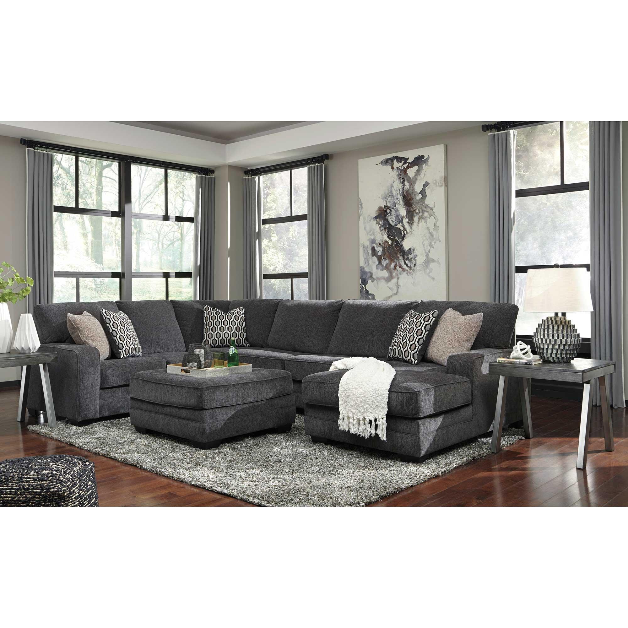 rent to own ashley 4-piece tracling sectional living room
