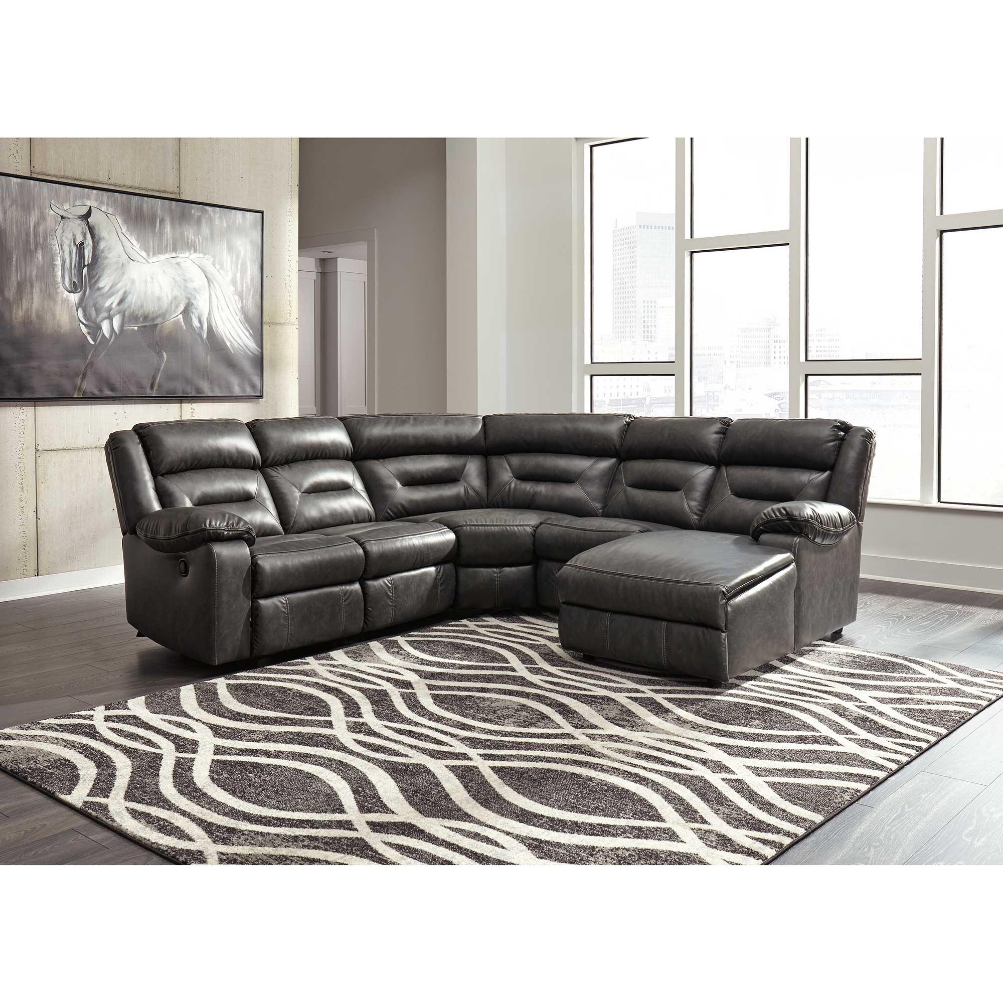 Rent To Own Ashley 5 Piece Coahoma Gray Reclining Sectional Living Room Collection At Aarons Today