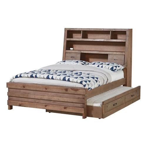 Montana Full Captain S Bed With Trundle, White Full Size Bookcase Bed With Trundle