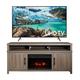 Cross Sell Image Alt - 65" Class Smart 4K UHD TV with 72" Mystic Oak Fireplace TV Console