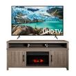 Cross Sell Image Alt - 65" Samsung Smart 4K UHD TV w/72" Samsung Mystic Oak Fireplace TV Console