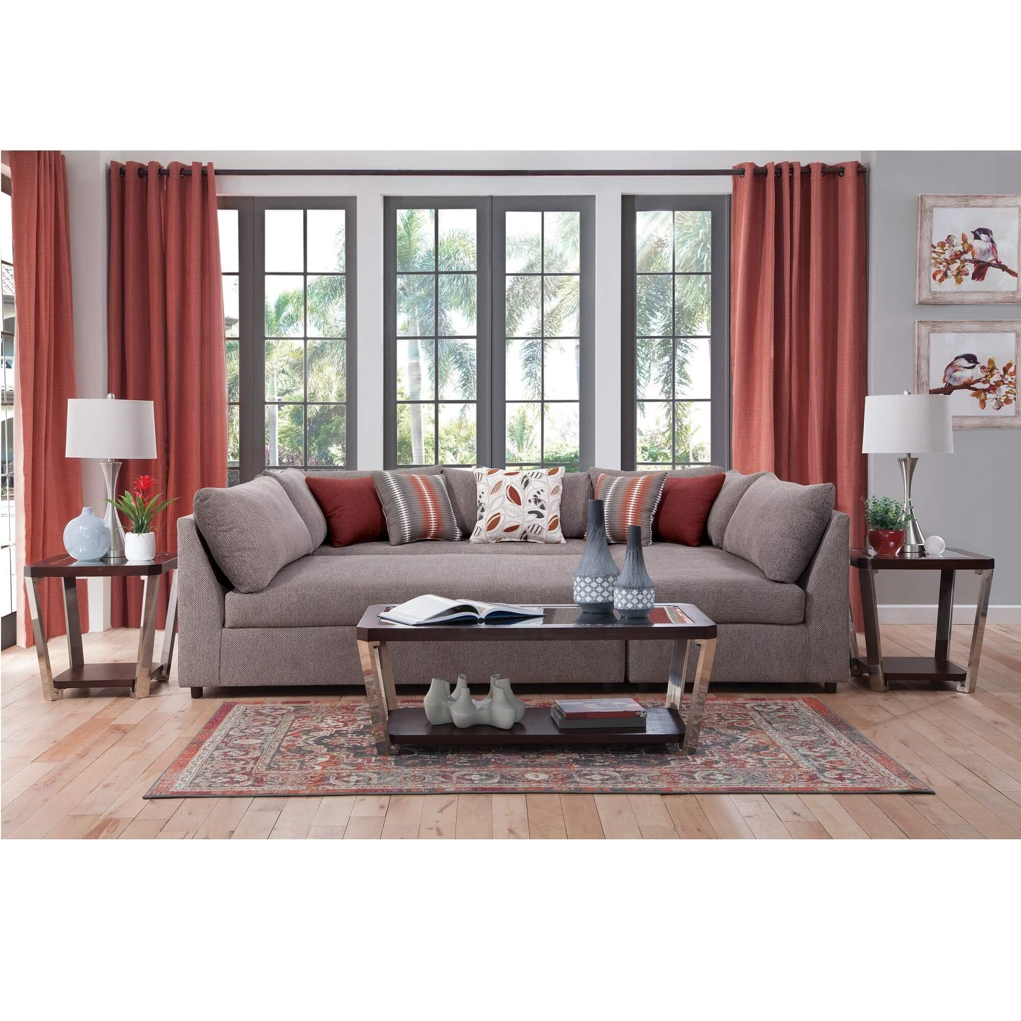 Rent To Own Woodhaven 8 Piece Puzzle Chaise Sectional Sofa Living Room Collection At Aarons Today