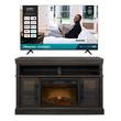 Cross Sell Image Alt - 55" Hisense 4K UHD Smart TV & 54" Hisense Fireplace TV Stand Bundle