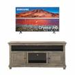 Cross Sell Image Alt - 50" Samsung 4K UHD Smart TV & 60" Samsung Gray TV Console Bundle