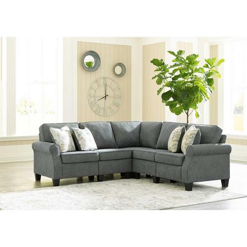Rent To Own Ashley 4 Piece Alessio Sectional Charcoal At Aaron S Today