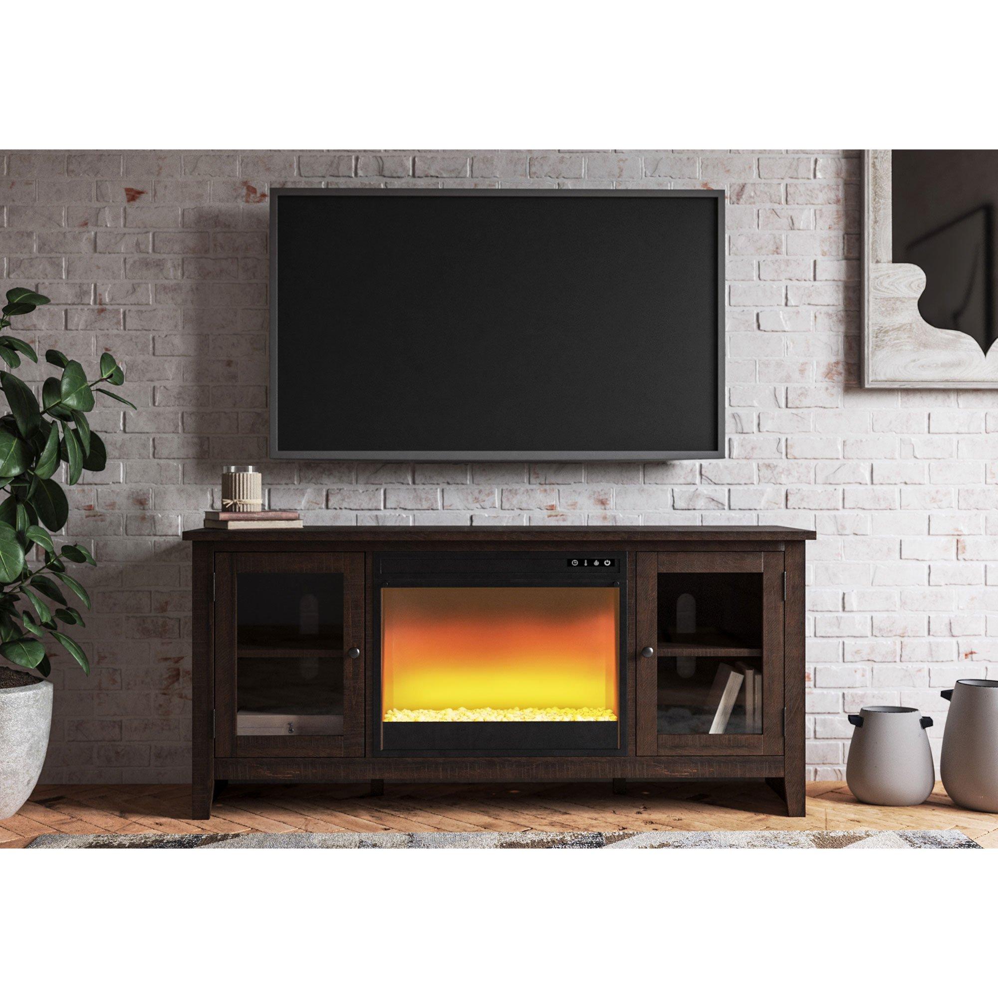 Aarons tv stand on sale with fireplace