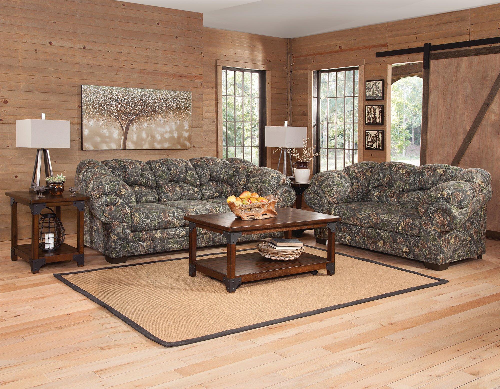 rent to own woodhaven 2 - piece hunter camouflage sofa & loveseat