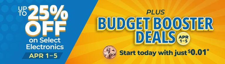 Save on select electronics. April 1 - 5, 2026.