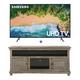Cross Sell Image Alt - 65" Samsung 4K Ultra HD Smart TV & 60" Grey Rustic TV Stand Bundle 