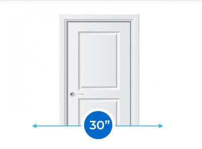Measurement diagram for a 30 inch door