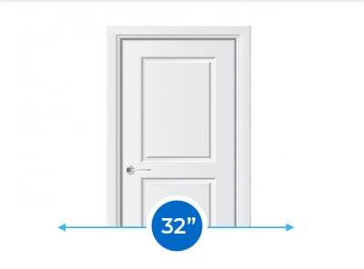 Measurement diagram for a 32 inch door