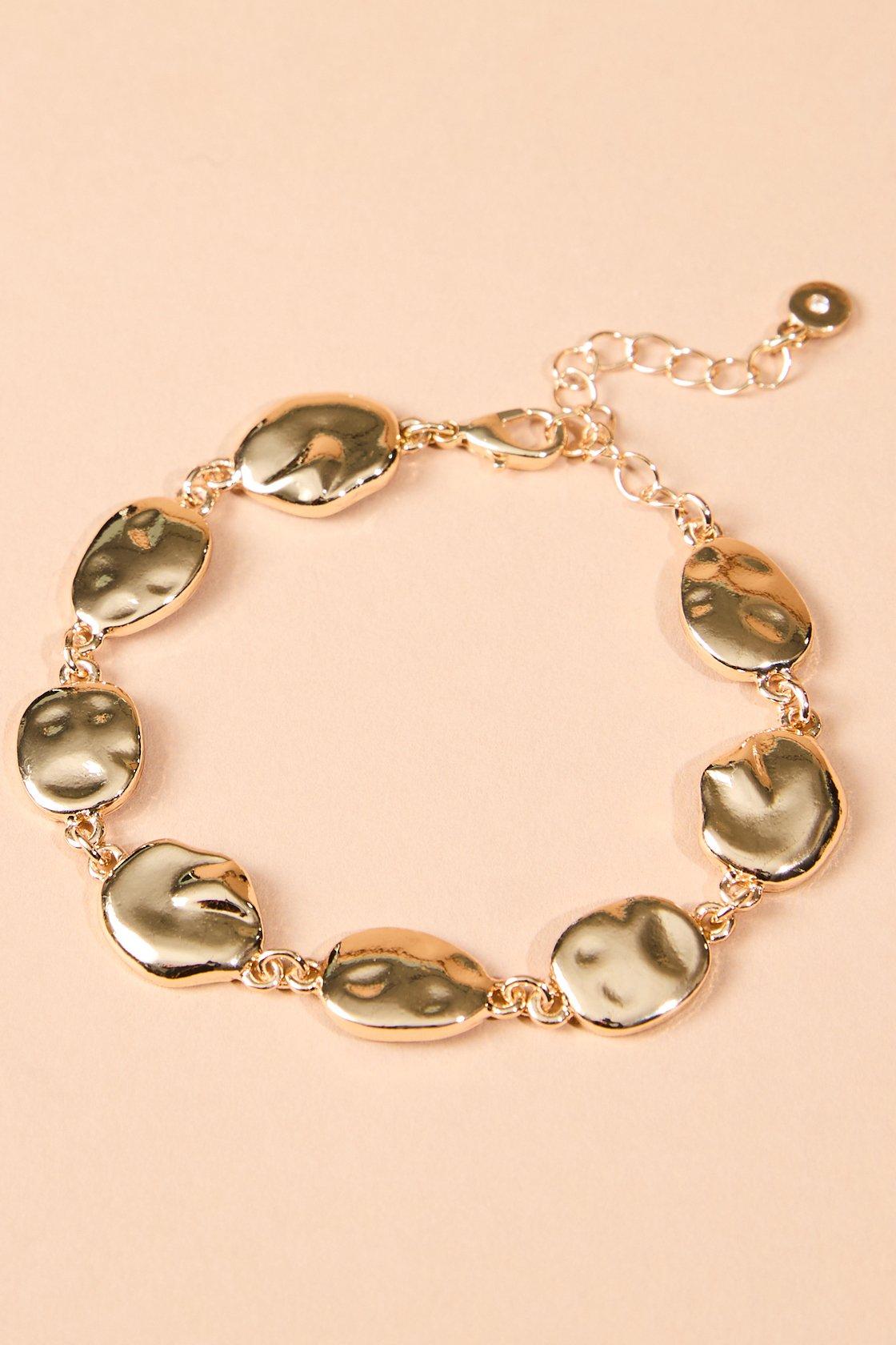 hammered coin bracelet 