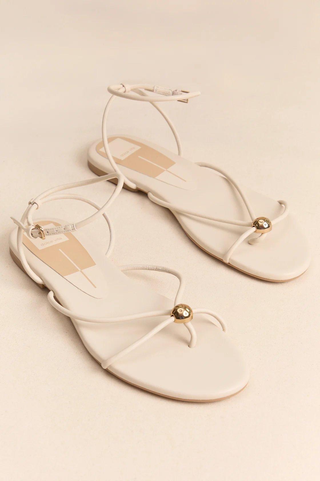 cream strappy sandal