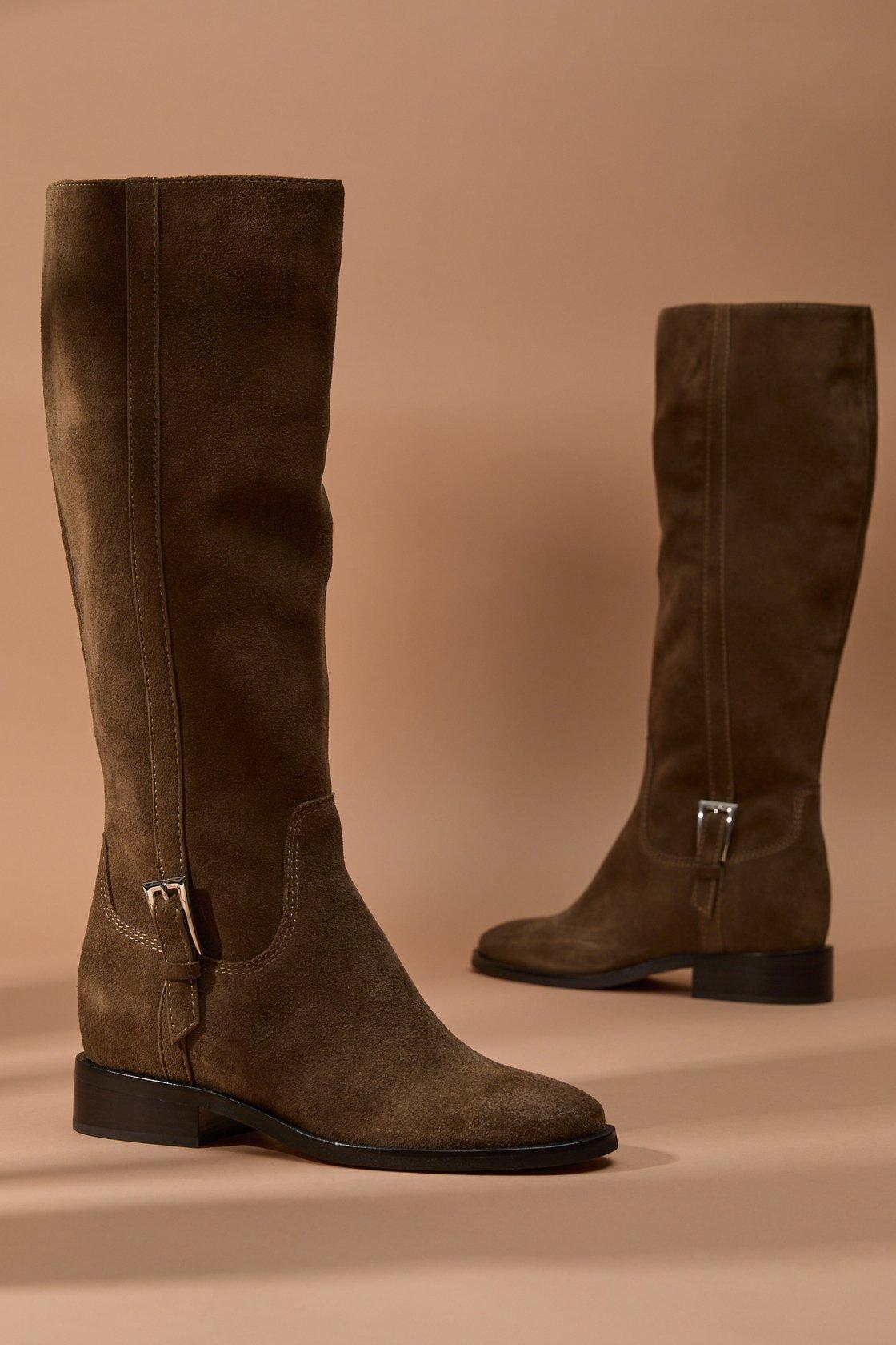 brown suede boots
