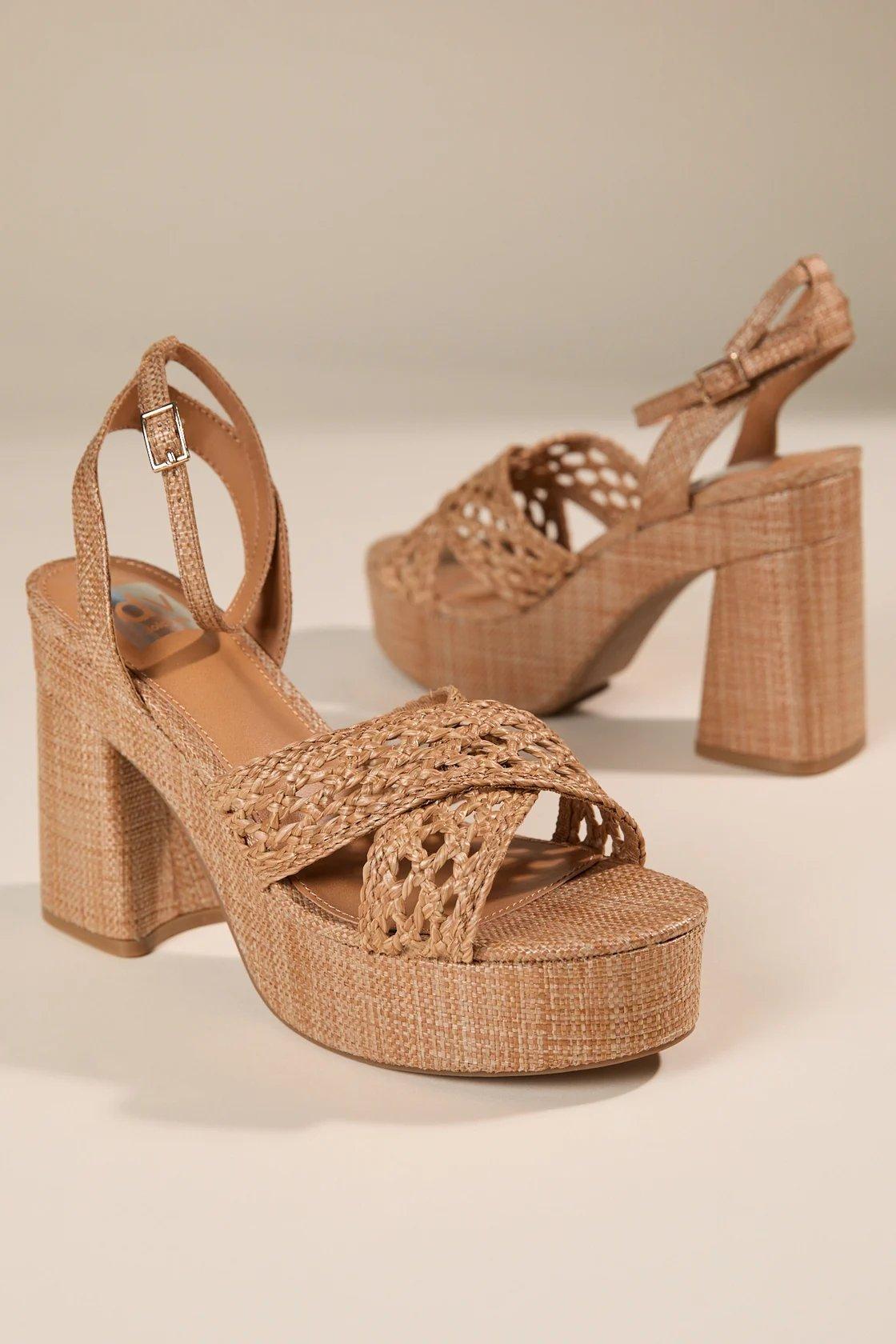 rattan crossover wedges