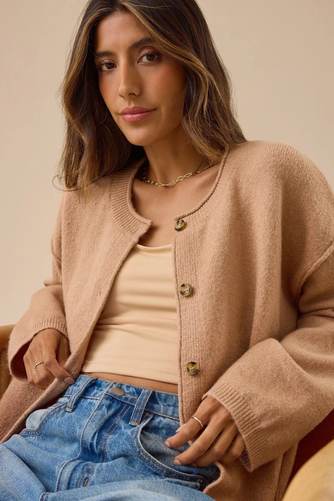 dark taupe cardigan